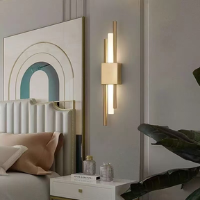 Luminária De Parede Linear Moderna Preta 10W 3 Cores em 1 Arandela Interna
