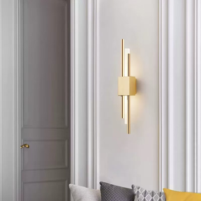 Luminária De Parede Linear Moderna Preta 10W 3 Cores em 1 Arandela Interna
