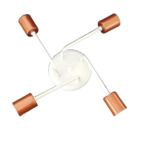 Luminária Lustre De Teto Para Sala Quarto Cozinha para 4 Lâmpadas - Plafon Retrô Aranha Sputnik Cores