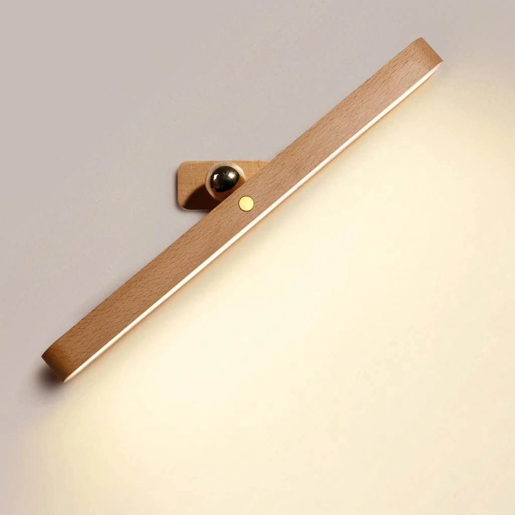 Luz De Parede De Madeira Nórdica , Arandelas Cabeceira Recarregáveis USB , Iluminação Portátil Magnética , Lâmpada De Le