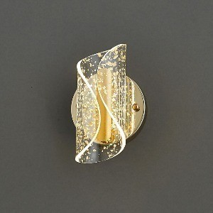 Arandela de Parede Acrilico Solis Cristallo Decorativo Quarto Dourado 7W 3 Cor