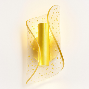 Arandela de Parede Acrilico Solis Cristallo Decorativo Quarto Dourado 7W 3 Cor