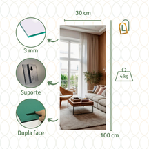 Espelho Adesivo 90x40 Elegante