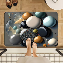 Tapetes 5D De Secagem Rápida Em Microfibra Antiderrapante (58x38CM)