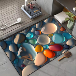 Tapetes 5D De Secagem Rápida Em Microfibra Antiderrapante (58x38CM)