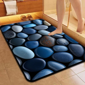 Estilo 5D de Pedra Tapetes De Secagem Rápida Em Microfibra Antiderrapante Para Banheiro / Porta De Entrada