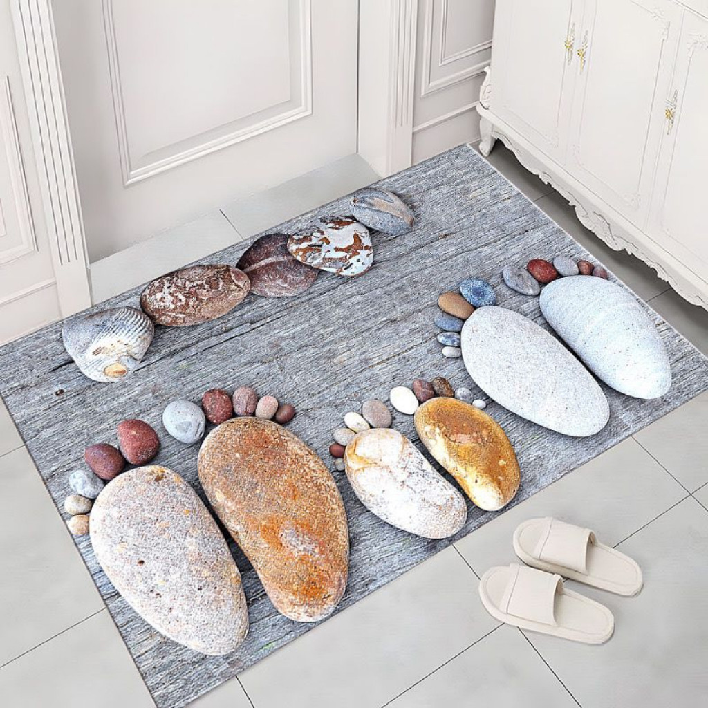 Tapetes 5D De Secagem Rápida Em Microfibra Antiderrapante (58x38CM)