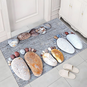 Tapetes 5D De Secagem Rápida Em Microfibra Antiderrapante (58x38CM)