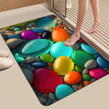 Tapetes 5D De Secagem Rápida Em Microfibra Antiderrapante (58x38CM)