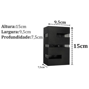 Kit com 4 Arandela de Parede Decoração Moderna Externa/Interna Com Lâmpada 2 Fios + KIT DE INSTALAÇÃO