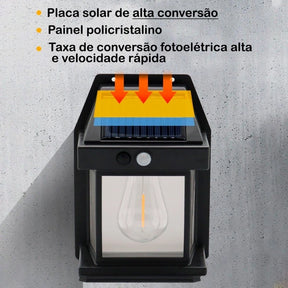 Luminaria Solar Com Sensor de Movimento